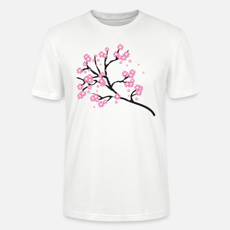 Branche de cerisier en fleurs - T-shirt bio CRAFTER Stanley Stella Unisexe - blanc