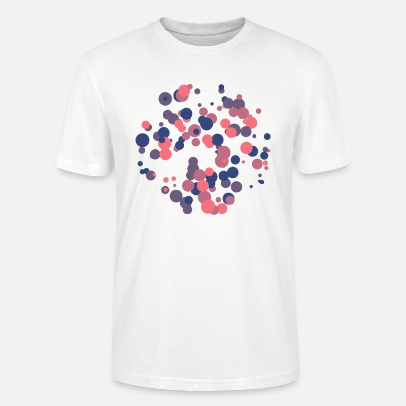 Abstrakte Kreise Muster - Stanley/Stella Unisex Bio-T-Shirt CRAFTER - Weiß