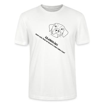 Arbeitstier! - Stanley/Stella Unisex Bio-T-Shirt CRAFTER - Weiß - Vorne - Alina (178cm) & Michal (187cm)