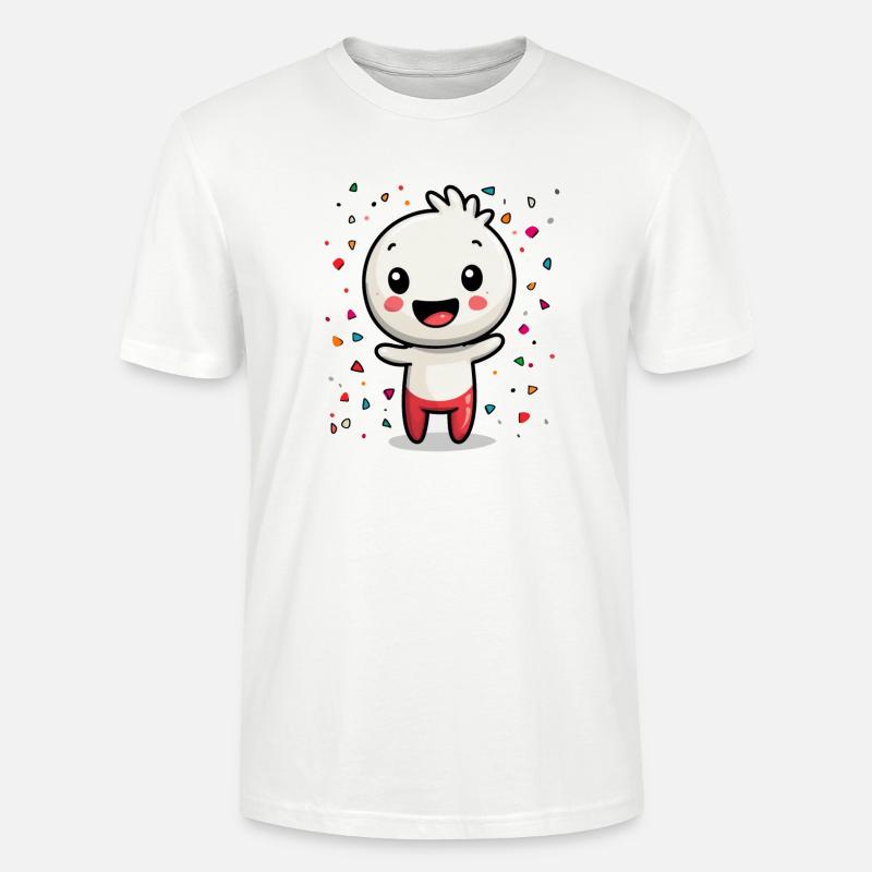 Fasnachtsfreude mit Konfetti - Stanley/Stella Unisex Bio-T-Shirt CRAFTER - Weiß