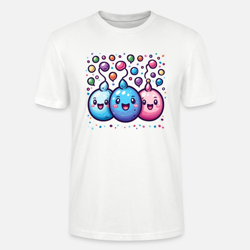 Fasnachtsfreude mit Konfetti - Stanley/Stella Unisex Bio-T-Shirt CRAFTER - Weiß
