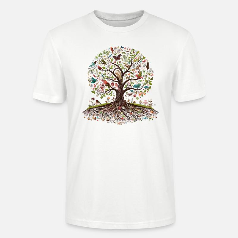 Lebendiger Lebensbaum - Stanley/Stella Unisex Bio-T-Shirt CRAFTER - Weiß