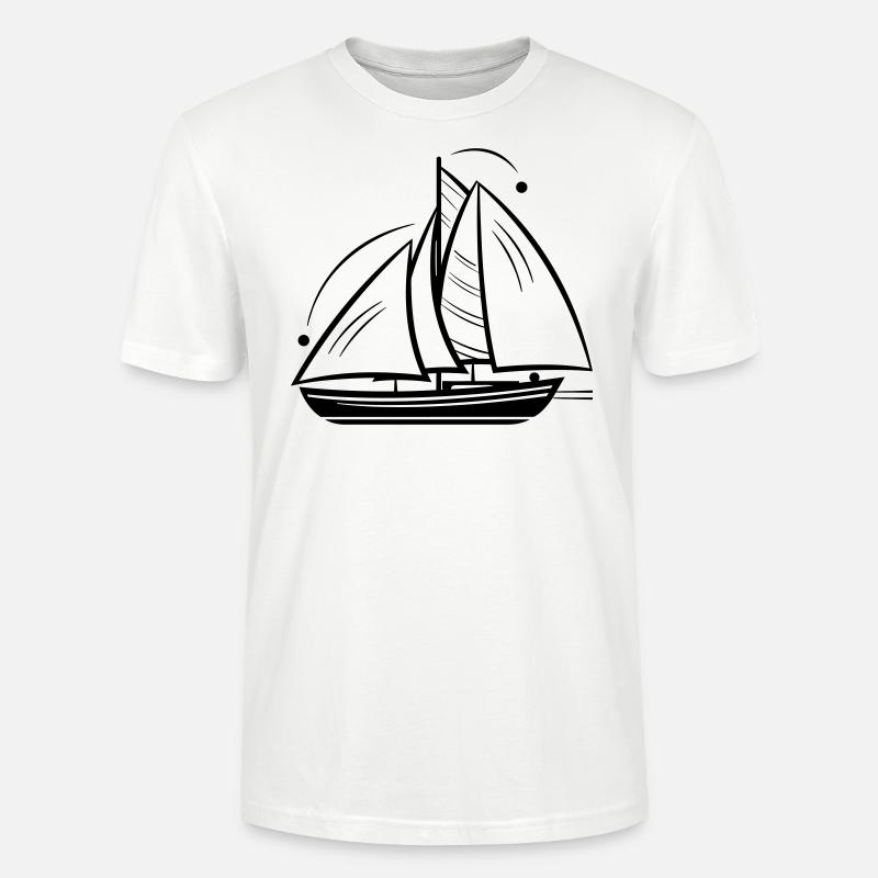 Segelboot - Stanley/Stella Unisex Bio-T-Shirt CRAFTER - Weiß