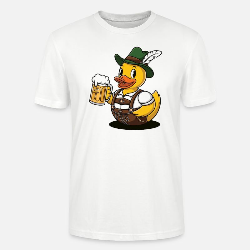 Gummiente Bayer mit Bier - Stanley/Stella Unisex Bio-T-Shirt CRAFTER - Weiß