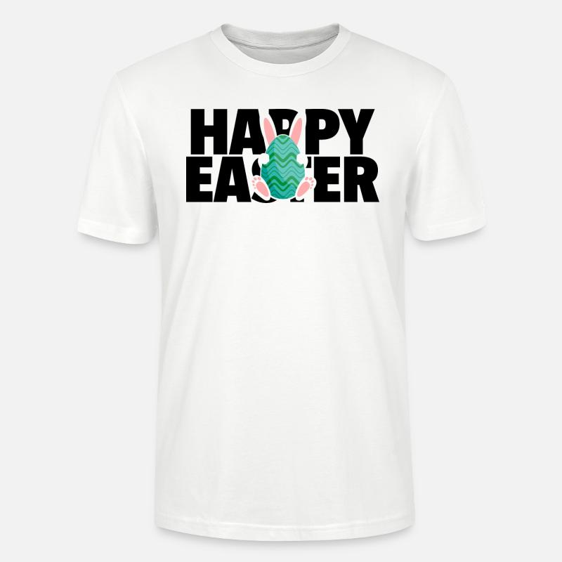 Joyeuse Pâques / Happy Easter - T-shirt bio CRAFTER Stanley Stella Unisexe - blanc