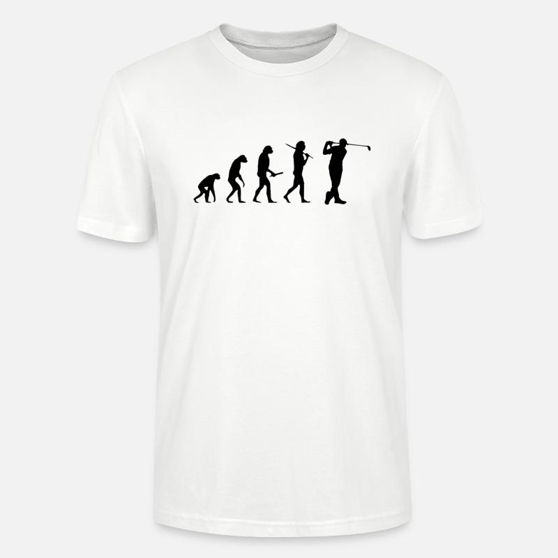 Golf - Golfer - Evolution - Stanley/Stella Unisex Bio-T-Shirt CRAFTER - Weiß