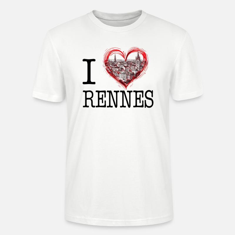 Ich liebe Rennes - Stanley/Stella Unisex Bio-T-Shirt CRAFTER - Weiß