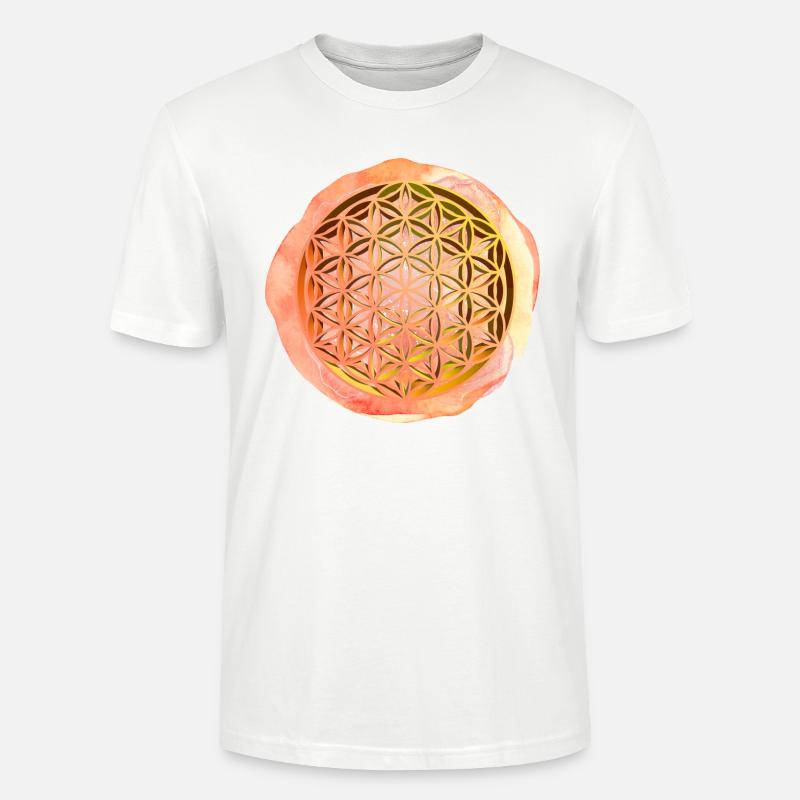 Lebensblume 3D - Stanley/Stella Unisex Bio-T-Shirt CRAFTER - Weiß