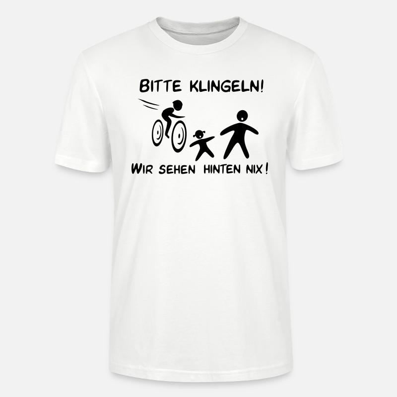 Bitte klingeln! Radfahrer-Kind - Stanley/Stella Unisex Bio-T-Shirt CRAFTER - Weiß