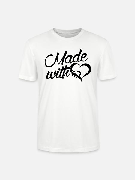 Faite avec coeur - bébé - - T-shirt bio CRAFTER Stanley Stella Unisexe - blanc