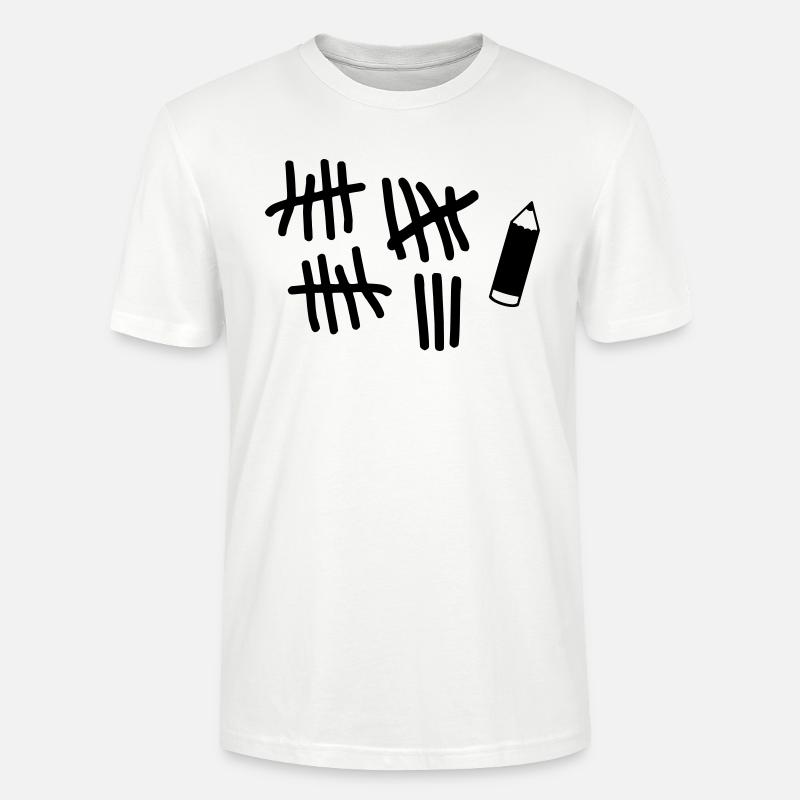 Striche - Stift - Stanley/Stella Unisex Bio-T-Shirt CRAFTER - Weiß