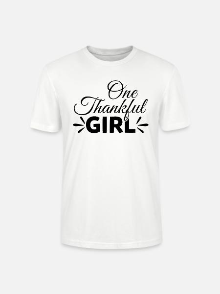 One thankful Girl - Stanley/Stella Unisex Bio-T-Shirt CRAFTER - Weiß