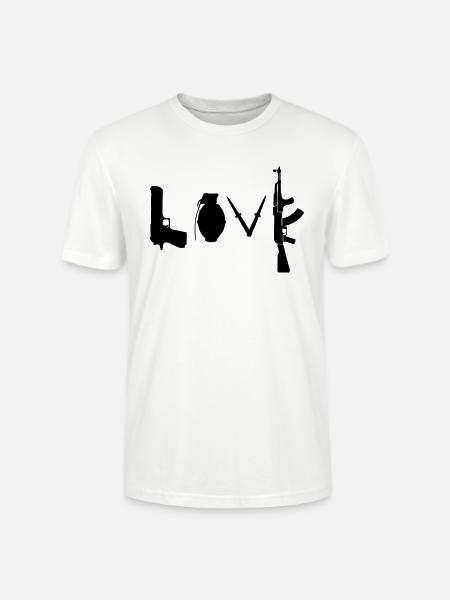 Love / Waffen Design - Stanley/Stella Unisex Bio-T-Shirt CRAFTER - Weiß