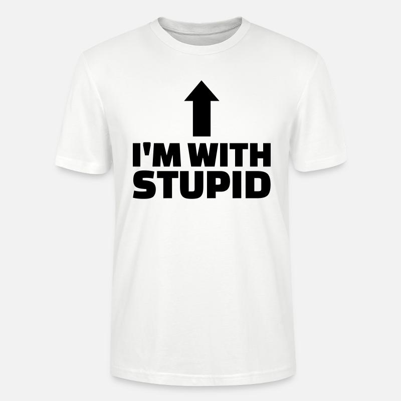 Stupid - Stanley/Stella Unisex Bio-T-Shirt CRAFTER - Weiß