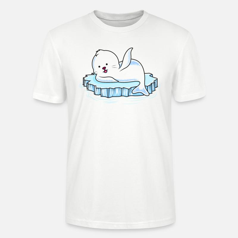 robbe eisscholle comic - Stanley/Stella Unisex Bio-T-Shirt CRAFTER - Weiß