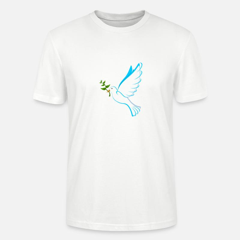 Colombe de la paix - T-shirt bio CRAFTER Stanley Stella Unisexe - blanc