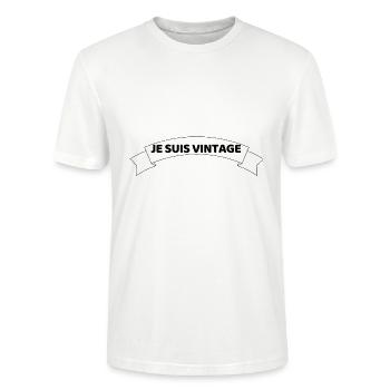 Ich bin nicht alt. Ich bin ein Vintage-Alter. - Stanley/Stella Unisex Bio-T-Shirt CRAFTER - Weiß - Vorne - Alina (178cm) & Michal (187cm)
