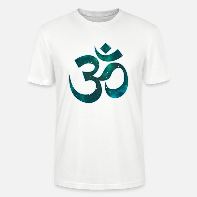 Goa Om Psytrance Psychedelic Geschenk - Stanley/Stella Unisex Bio-T-Shirt CRAFTER - Weiß