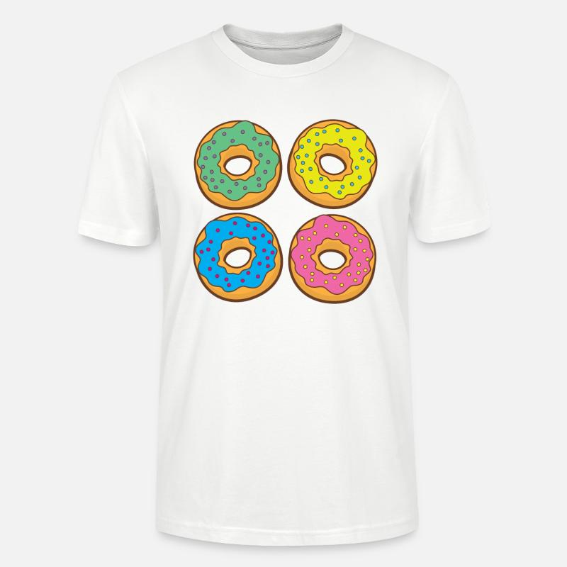 Vier Donuts Donuts - Stanley/Stella Unisex Bio-T-Shirt CRAFTER - Weiß