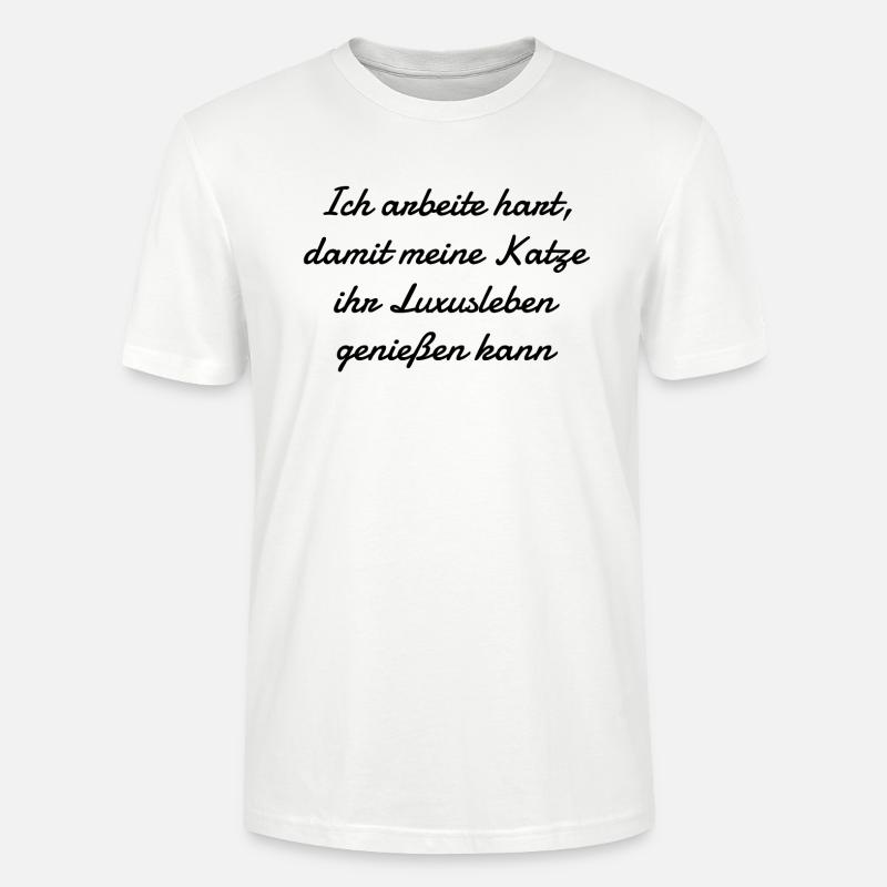 katze - Luxusleben einer Katze - Stanley/Stella Unisex Bio-T-Shirt CRAFTER - Weiß