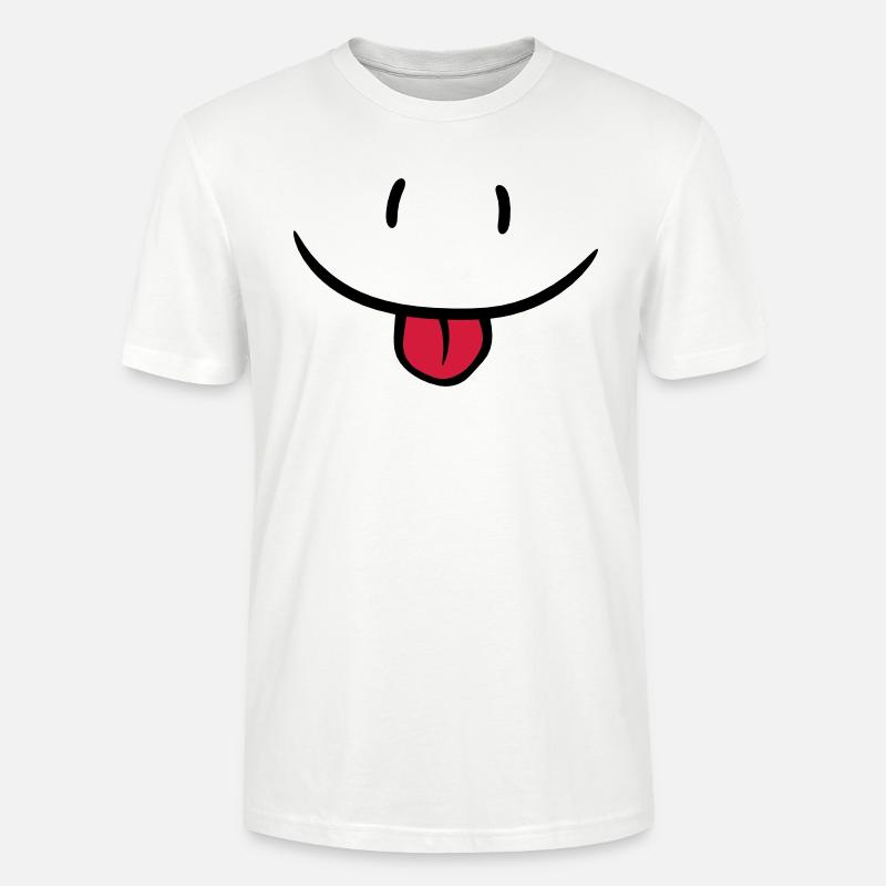 Freches Comic Gesicht - Stanley/Stella Unisex Bio-T-Shirt CRAFTER - Weiß