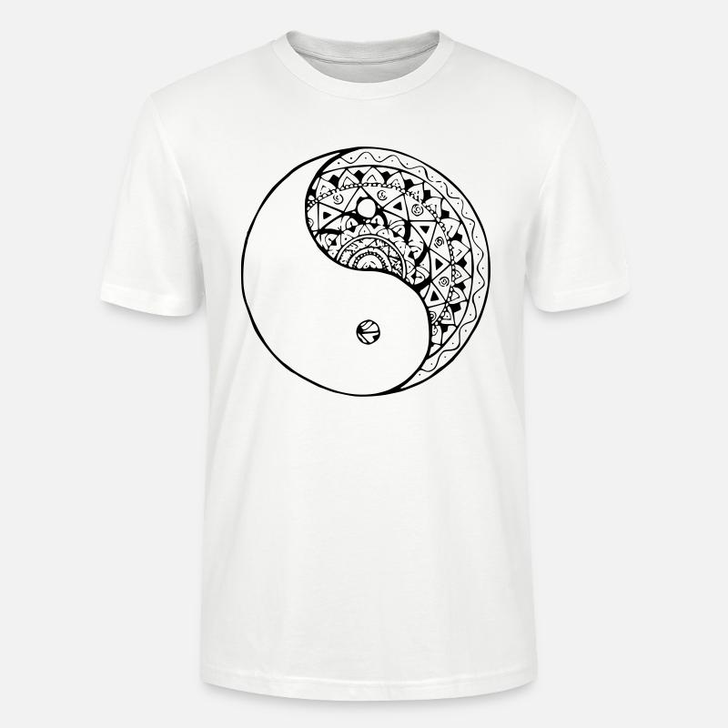 Mandala Yin-Yang - Stanley/Stella Unisex Bio-T-Shirt CRAFTER - Weiß