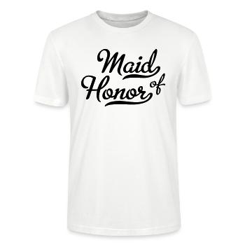 Maid of Honor - Stanley/Stella CRAFTER Unisex Organic T-Shirt - white - Front - Alina (178cm) & Michal (187cm)