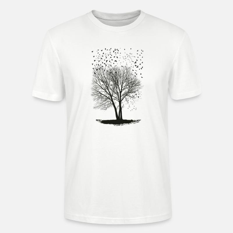 Ravens on a Poplar trees2 - Stanley/Stella Unisex Bio-T-Shirt CRAFTER - Weiß