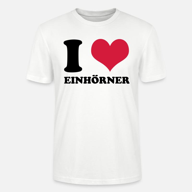 I Love Einhörner - Stanley/Stella Unisex Bio-T-Shirt CRAFTER - Weiß