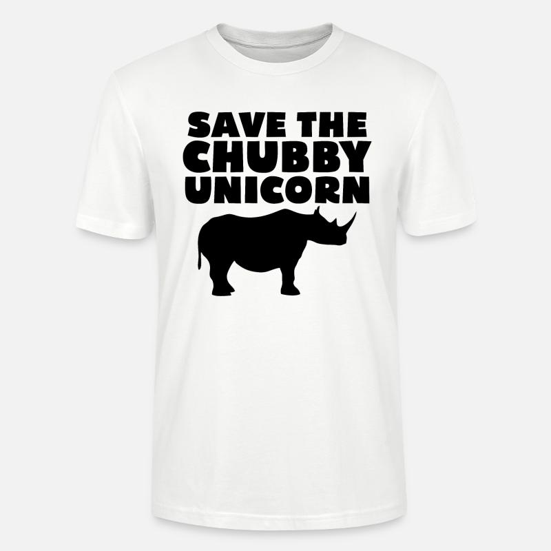 RETTEN SIE DAS CHUBBY-EINHORN - Stanley/Stella Unisex Bio-T-Shirt CRAFTER - Weiß