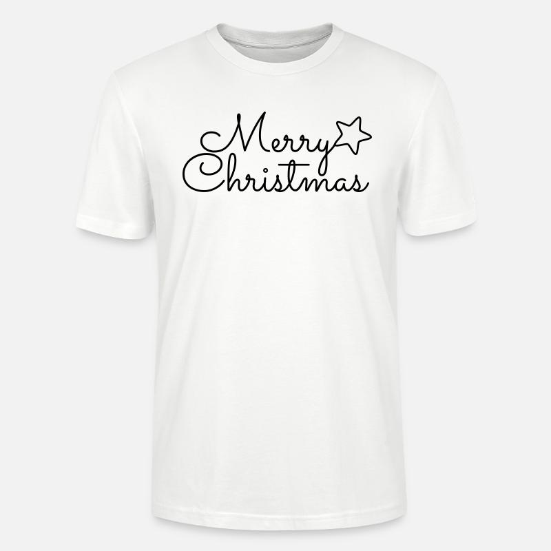Joyeux Noël cursive Joyeux Noël - T-shirt bio CRAFTER Stanley Stella Unisexe - blanc