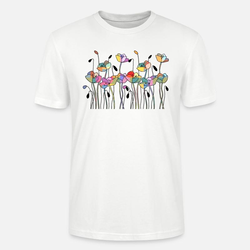 Fleur - T-shirt bio CRAFTER Stanley Stella Unisexe - blanc