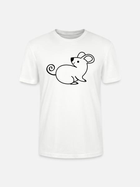 Mouse - Stanley/Stella CRAFTER Unisex Organic T-Shirt - white