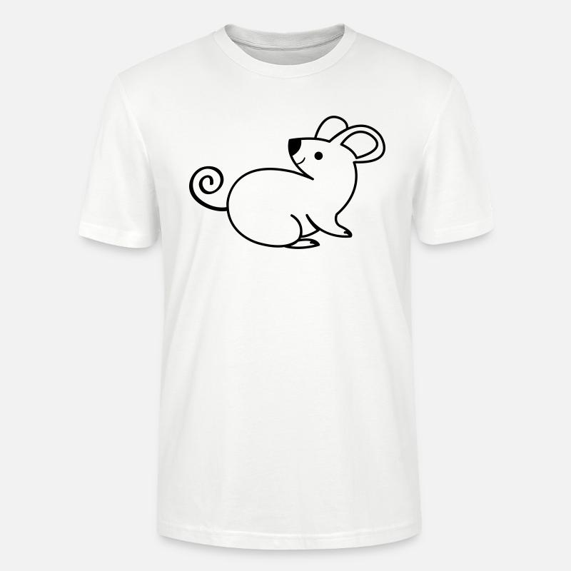 Mouse - Stanley/Stella CRAFTER Unisex Organic T-Shirt - white