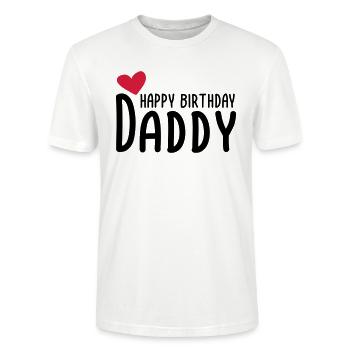 Gelukkige verjaardag papa - Stanley/Stella Uniseks bio-T-shirt CRAFTER - wit - Voor - Alina (178cm) & Michal (187cm)