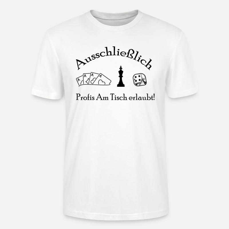 boardgame chess backgammon game night - Stanley/Stella Unisex Bio-T-Shirt CRAFTER - Weiß