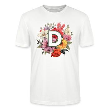 D Monogram Bouquet - T-shirt bio CRAFTER Stanley Stella Unisexe - blanc - Devant - Alina (178cm) & Michal (187cm)