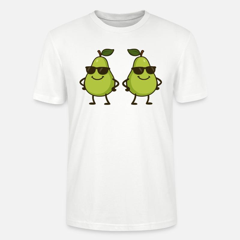 Pear Comic Cool 2 - Stanley/Stella CRAFTER Unisex Organic T-Shirt - white