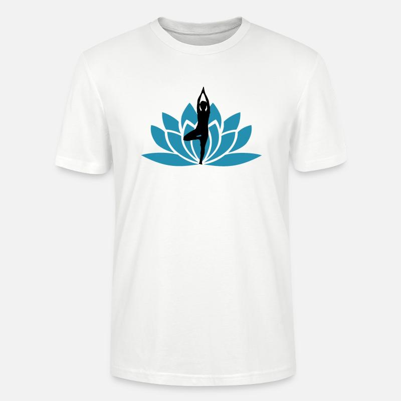 Namaste Lotus Blüte / Geschenk Idee - Stanley/Stella Unisex Bio-T-Shirt CRAFTER - Weiß