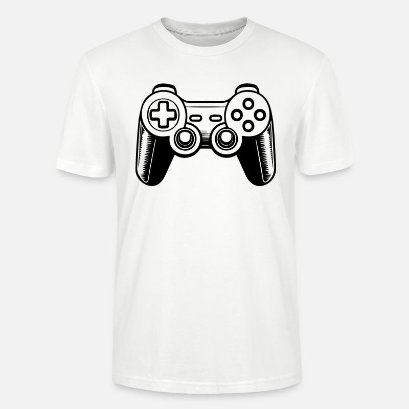 Controller Gaming Videospiele Gamepad - Stanley/Stella Unisex Bio-T-Shirt CRAFTER - Weiß