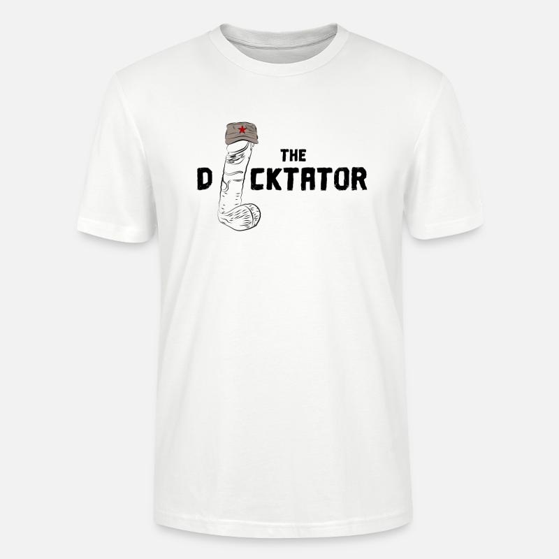 Il pene Dicktator (Dick, dittatore pun pun) - Maglietta unisex ecologica CRAFTER di Stanley/Stella - bianco