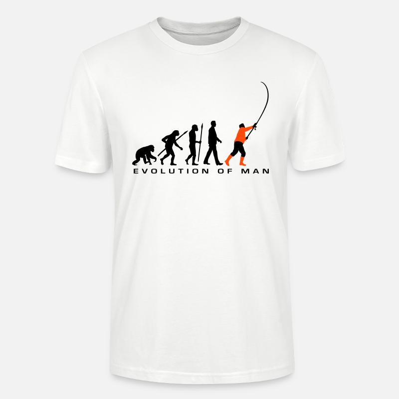 evolution_angler_042013_a_2c - T-shirt bio CRAFTER Stanley Stella Unisexe - blanc