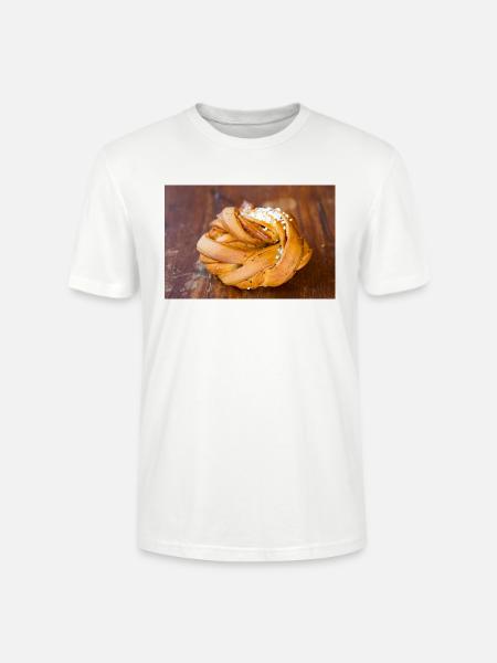 Hochauflösendes Foto einer Zimtschnecke als Poster - Stanley/Stella Unisex Bio-T-Shirt CRAFTER - Weiß
