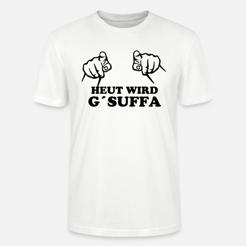 heut_wird_gsuffa - Stanley/Stella Unisex Bio-T-Shirt CRAFTER - Weiß