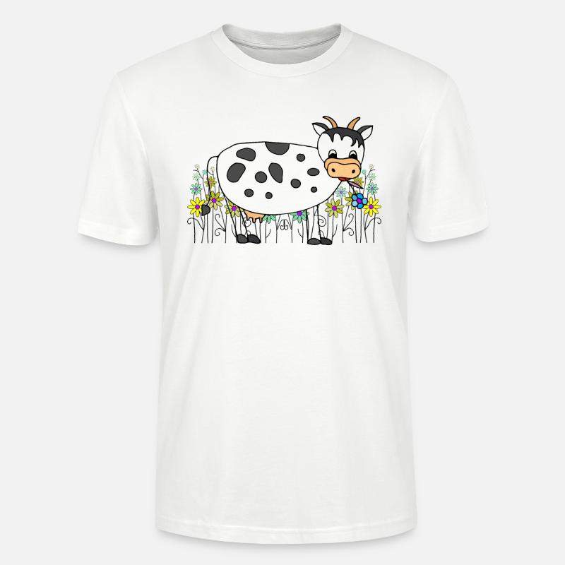 Cow - Stanley/Stella CRAFTER Unisex Organic T-Shirt - white