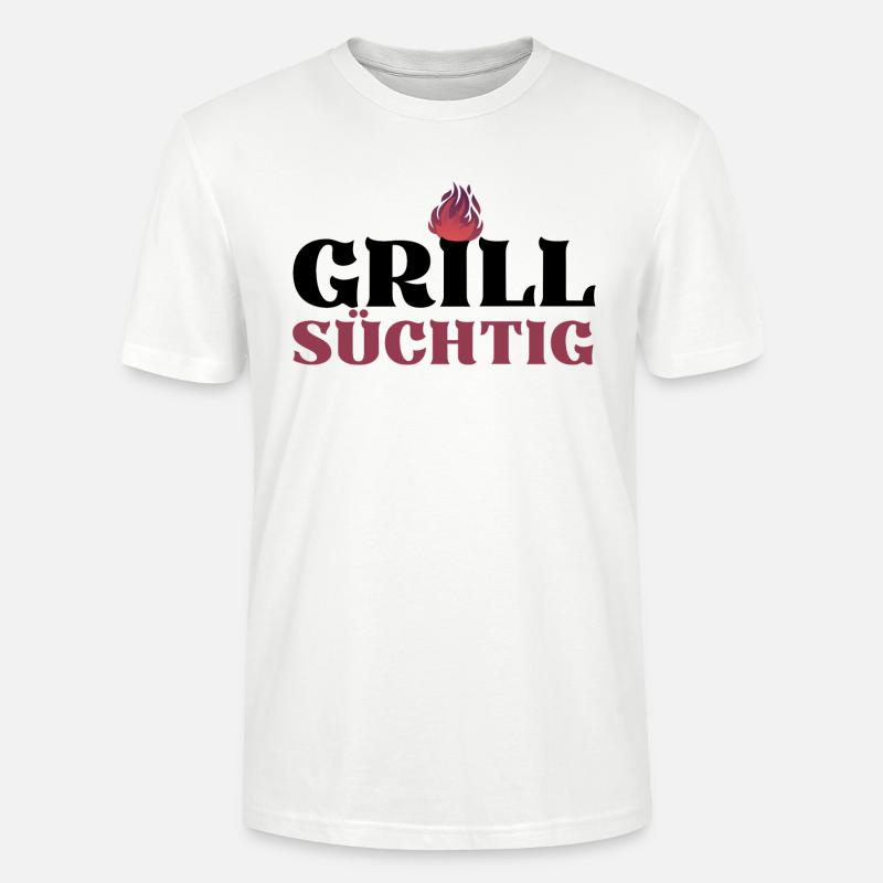 GRILLSÜCHTIG (1) - Stanley/Stella Unisex Bio-T-Shirt CRAFTER - Weiß