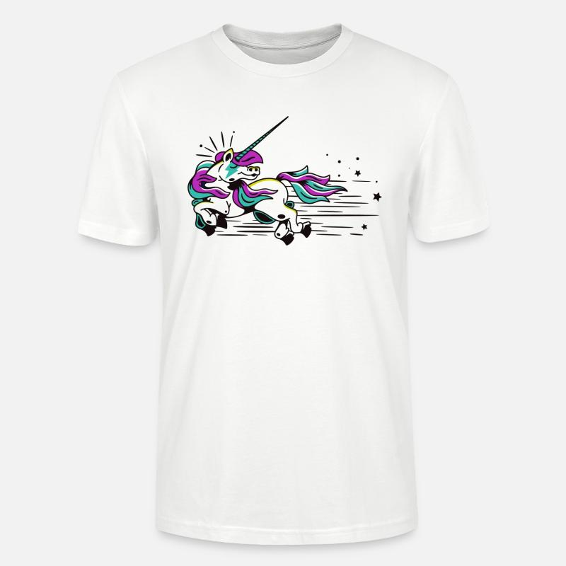 Fliegendes Einhorn - Stanley/Stella Unisex Bio-T-Shirt CRAFTER - Weiß