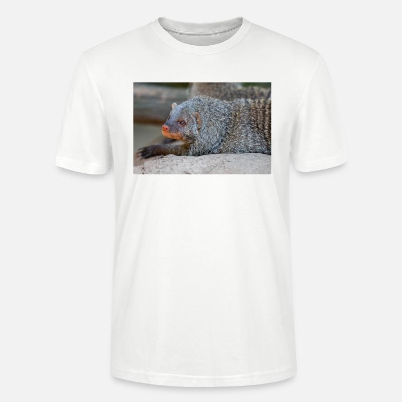 Gebänderte Manguste oder Zebramanguste Zebramanguste - Stanley/Stella Unisex Bio-T-Shirt CRAFTER - Weiß