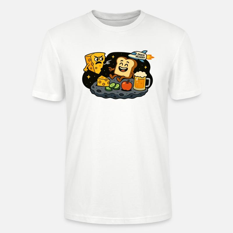 Collation dans l’espace - T-shirt bio CRAFTER Stanley Stella Unisexe - blanc