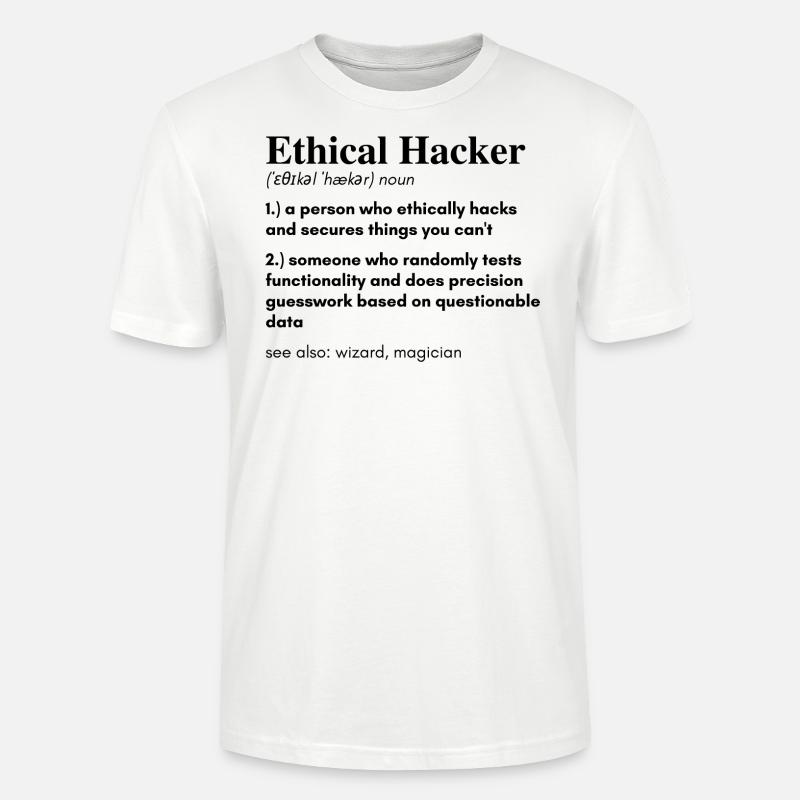 Hackers ethical | Hacker Design - T-shirt bio CRAFTER Stanley Stella Unisexe - blanc